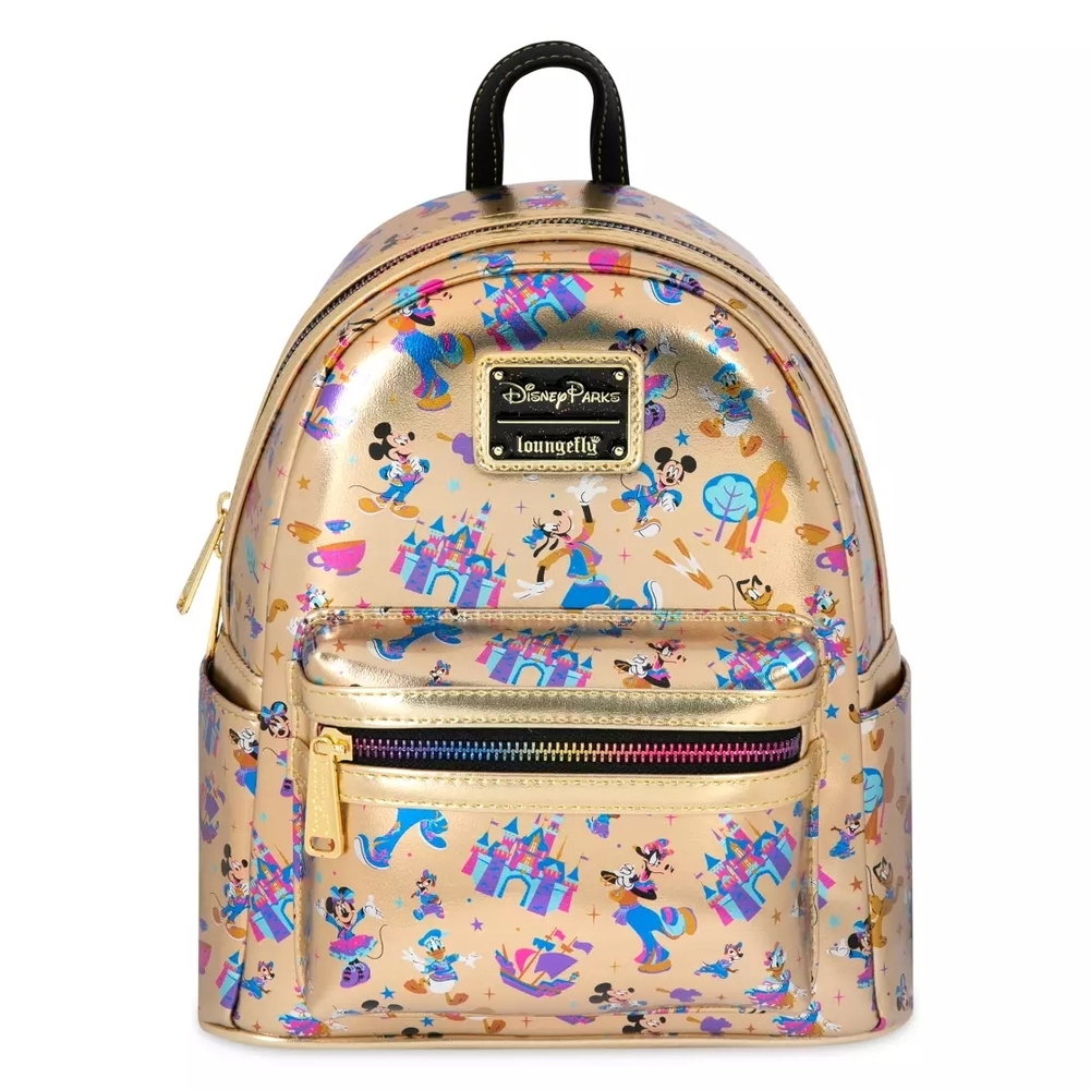 Loungefly Gold Disney Parks Backpack Disneyland 70th Anniversary